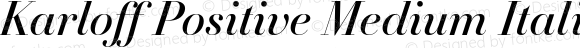 Karloff Positive Medium Italic