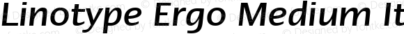 Linotype Ergo Medium Italic