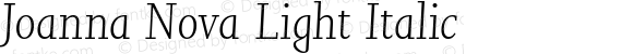 Joanna Nova Light Italic