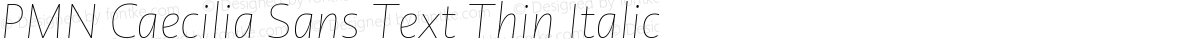 PMN Caecilia Sans Text Thin Italic