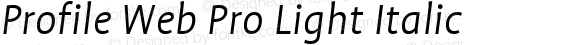 Profile Web Pro Light Italic