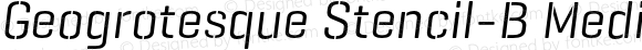 Geogrotesque Stencil-B Medium Italic