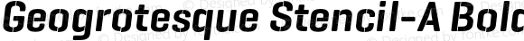 Geogrotesque Stencil-A Bold Italic