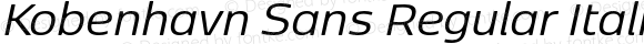 Kobenhavn Sans Regular Italic