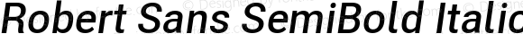 Robert Sans SemiBold Italic