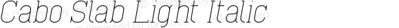 Cabo Slab Light Italic