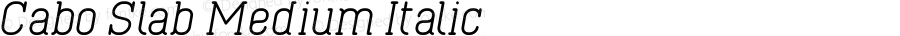 Cabo Slab Medium Italic