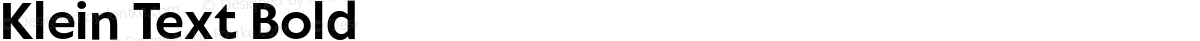 Klein Text Bold