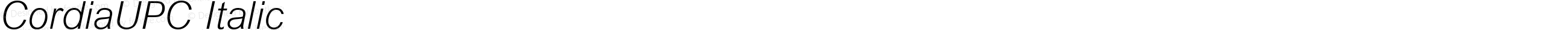 CordiaUPC Italic