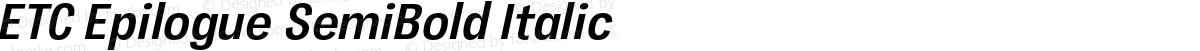 ETC Epilogue SemiBold Italic