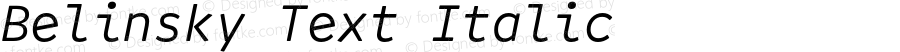 BelinskyText-Italic