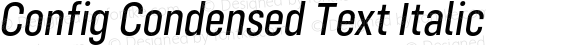 Config Condensed Text Italic