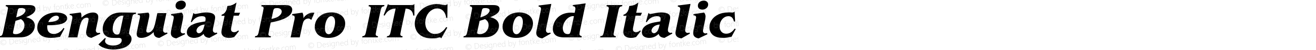 Benguiat Pro ITC Bold Italic