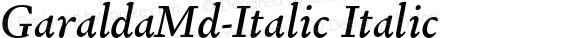 GaraldaMd-Italic