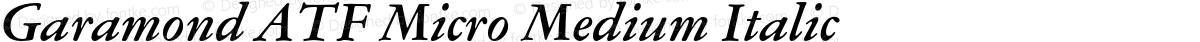 Garamond ATF Micro Medium Italic