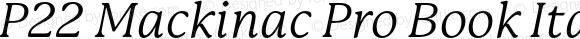 P22 Mackinac Pro Book Italic