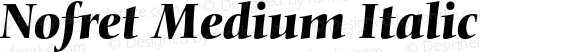 Nofret Medium Italic