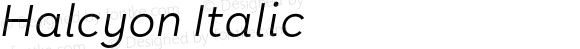 Halcyon Italic