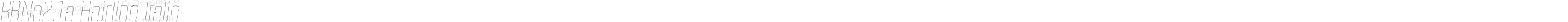 RBNo2.1a Hairline Italic