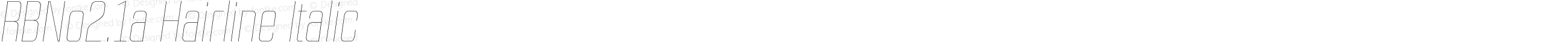 RBNo2.1a Hairline Italic