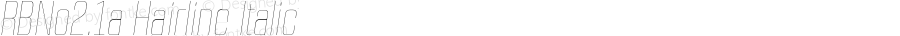 RBNo2.1a Hairline Italic