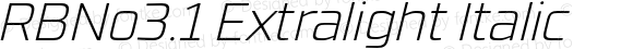 RBNo3.1 Extralight Italic