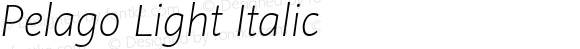 Pelago Light Italic