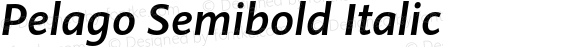 Pelago Semibold Italic