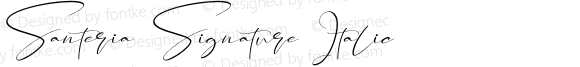 Santeria Signature Italic