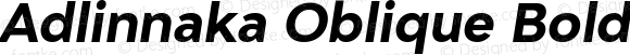Adlinnaka Oblique Bold
