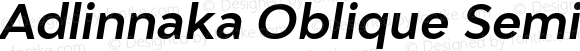 Adlinnaka Oblique Semi Bold