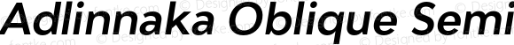 Adlinnaka Oblique Semi Bold