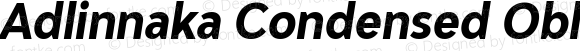 Adlinnaka Condensed Oblique Bold