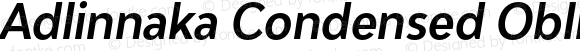 Adlinnaka Condensed Oblique Semi Bold