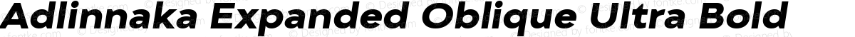 Adlinnaka Expanded Oblique Ultra Bold