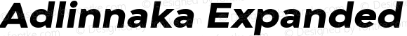 Adlinnaka Expanded Oblique Ultra Bold