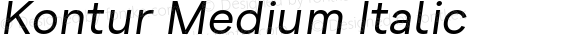 Kontur Medium Italic