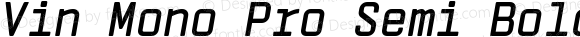 Vin Mono Pro Semi Bold Italic