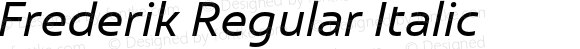 Frederik Regular Italic