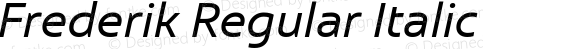 Frederik Regular Italic