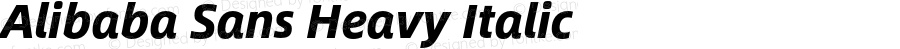 Alibaba Sans Heavy Italic