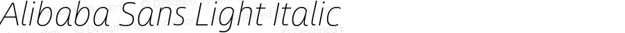 Alibaba Sans Light Italic