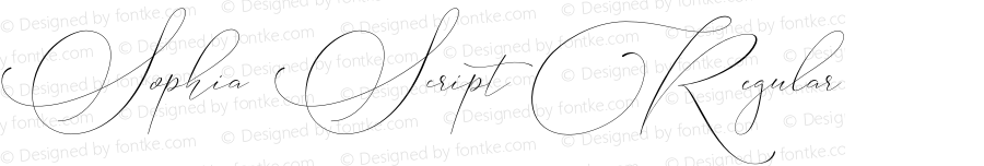 Sophia Script Regular