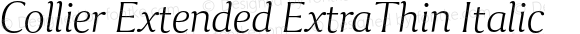 Collier Extended ExtraThin Italic