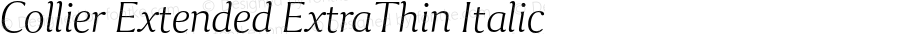 Collier Extended ExtraThin Italic