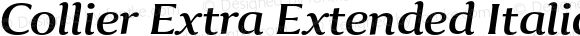 Collier Extra Extended Italic