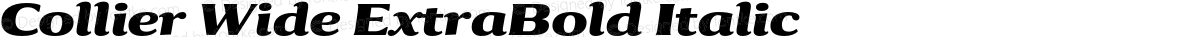 Collier Wide ExtraBold Italic