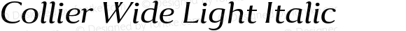 Collier Wide Light Italic