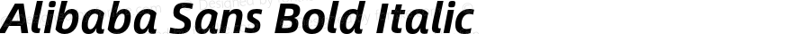 Alibaba Sans Bold Italic