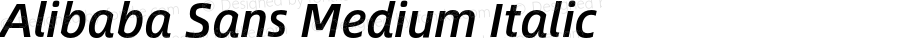 Alibaba Sans Medium Italic